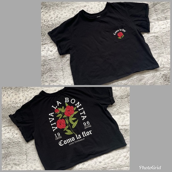 vibe n’ Tops - “Como La Flor” crop top XL